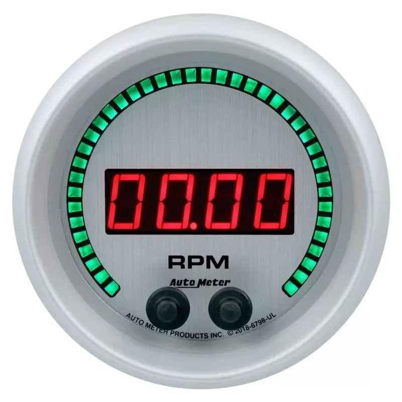 Autometer 3-3/8" 0-16K RPM In-Dash Tachometer Gauge ULTRA-LITE Elite Digital | Universal (6798-UL)