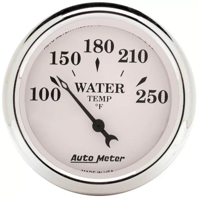 Autometer 2-1/16" 100-250 °F Water Temperature Gauge Old Tyme White | Universal (1638)