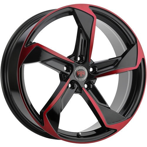 Revolution Racing RR20 Black w/ Red Spoke and Lip Accents 20x8 | 5x114.3 (RR20-208514+40BR)
