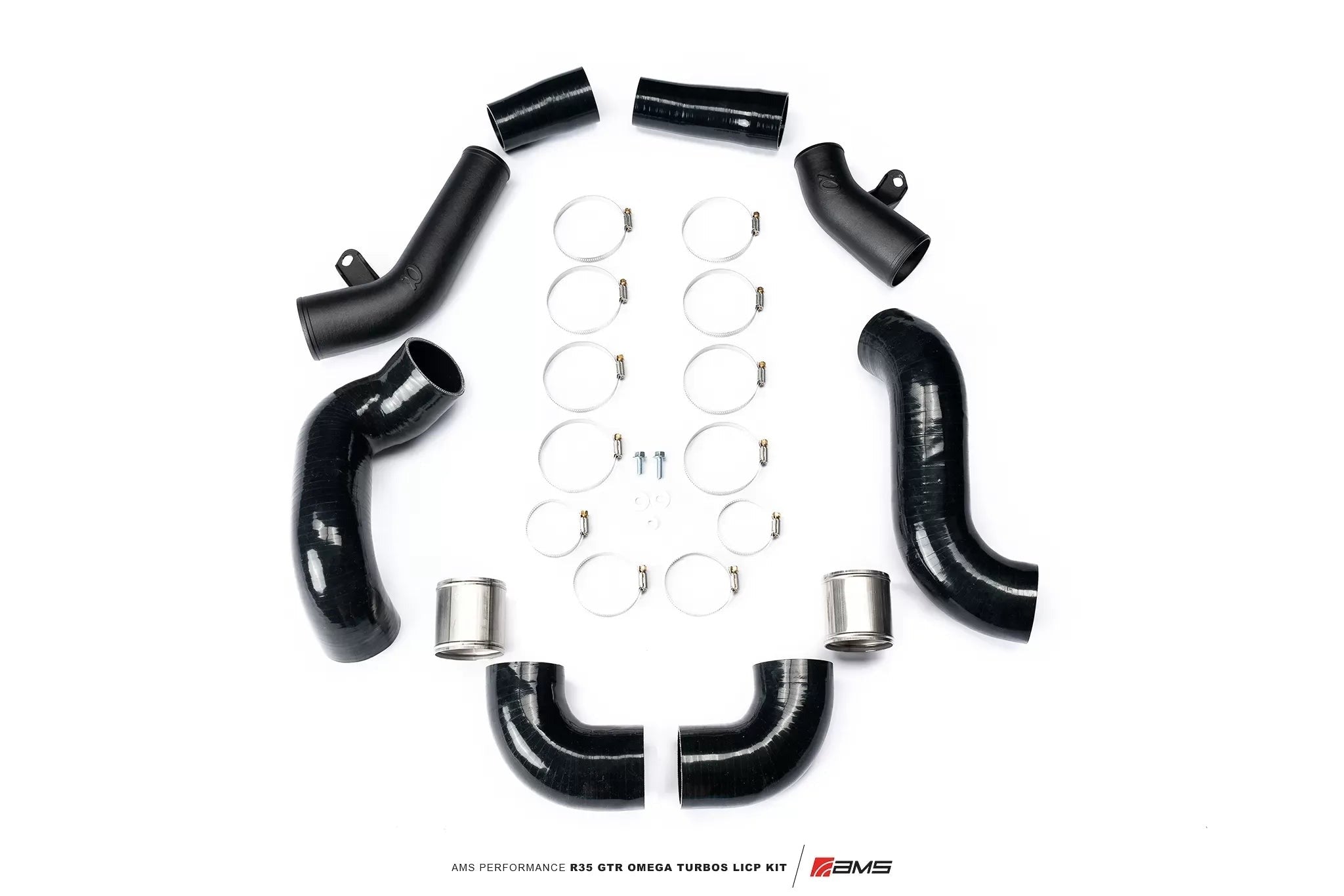 AMS Performance R35 GTR OMEGA Turbo Kit Lower Intercooler Piping | 2009+ Nissan GTR (ALP.07.14.0020-1)