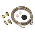 Autometer -3AN AND 1/8" NPTF FITTINGS 4FT. Length Braided Stainless Steel Line | Universal (3235)