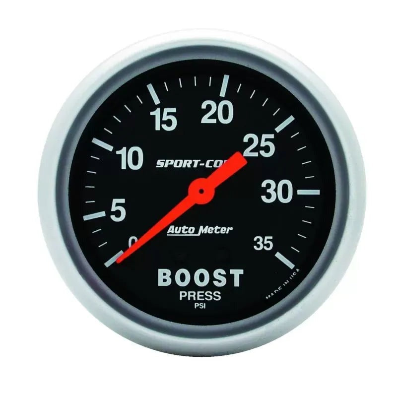 Autometer 2-5/8" 0-35 PSI Boost Gauge SPORT-COMP | Universal (3404)