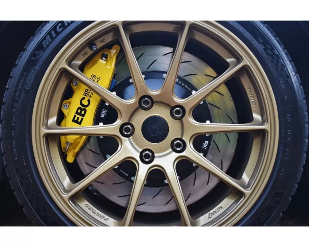 EBC Brakes Racing BBK Luminous Yellow Apollo-6 Calipers 380mm Front Big Brake Kit | 2017-2021 Honda Civic Type-R (BBK037YEL-1)