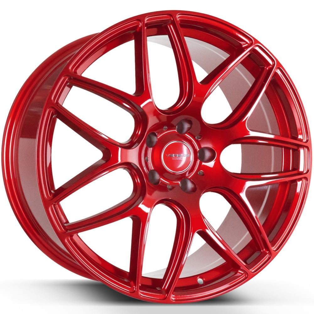 Versus Racing VS10 Gloss Red 17x7.5 | 5x100/5x114.3 (VS10177510H+35RED)