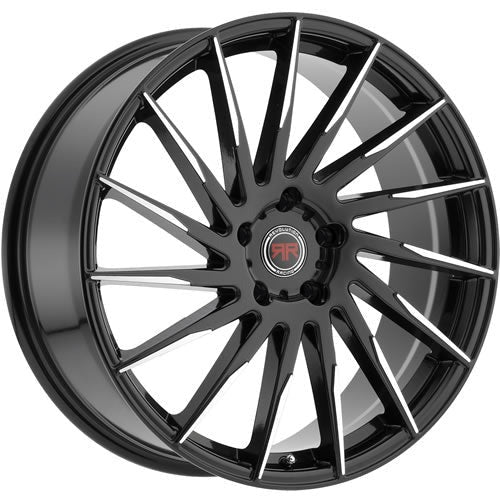 Revolution Racing RR15 Black w/ Machined Spoke Accents 20x8 | 5x114.3 (RR15-20851143+40BM)