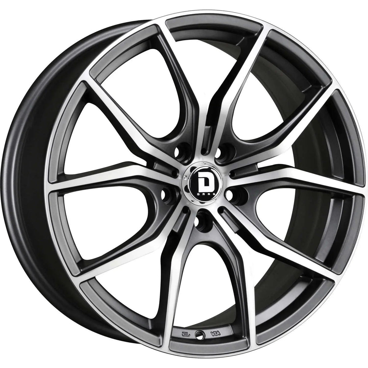 Drag Wheels DR67 Charcoal Gray w/ Machined Spoke Faces 17x7.5 | 5x114.3 (DR671775064273GMFM)