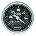 Autometer 2-1/16" 0-30 IN HG Vacuum Gauge Carbon Fiber | Universal (4784)