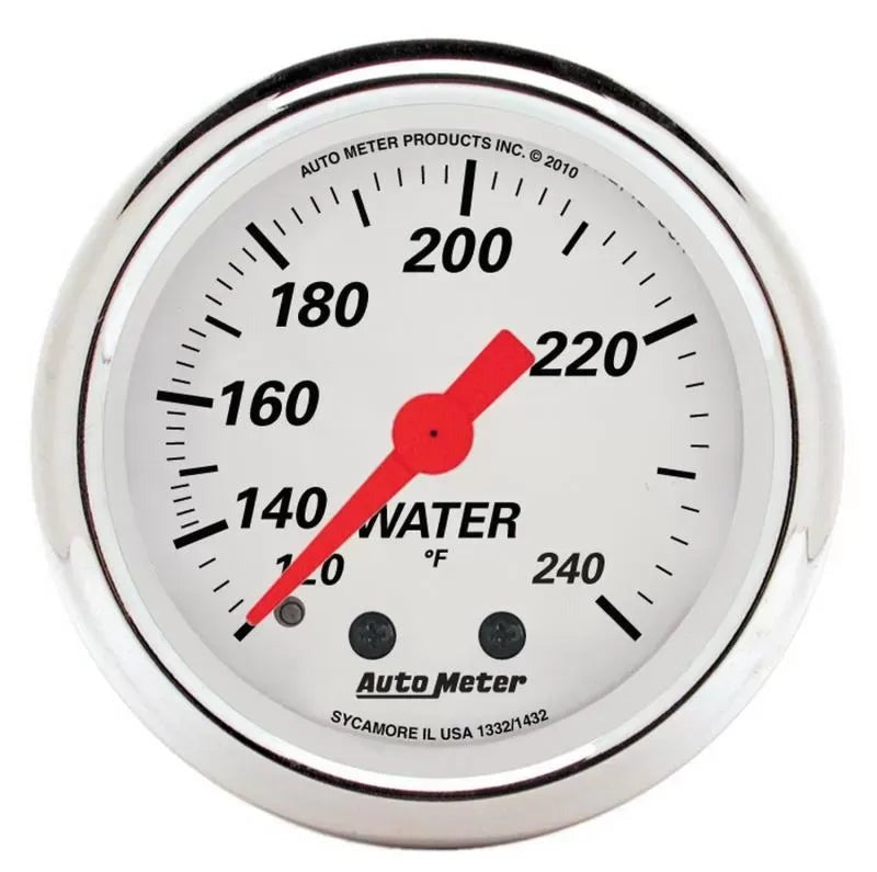 Autometer 2-1/16" 120-240 °F Water Temperature Gauge Arctic White | Universal (1332)