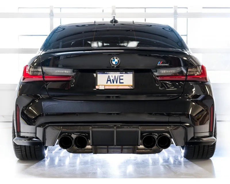 AWE SwitchPath Catback Exhaust for BMW G8X M3/M4 - Diamond Black Tips (3025-42480)