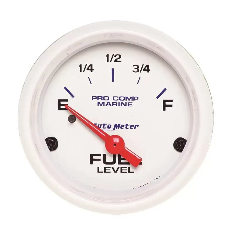 Autometer 2-1/16" 240-33 Ω Fuel Level Gauge Marine White | Universal (200760)