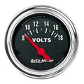 Autometer 2-1/16" 8-18V Voltmeter Gauge Traditional Chrome | Universal (2592)