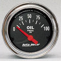 Autometer 2-1/16" 0-100 PSI Oil Pressure Gauge Traditional Chrome | Universal (2522)