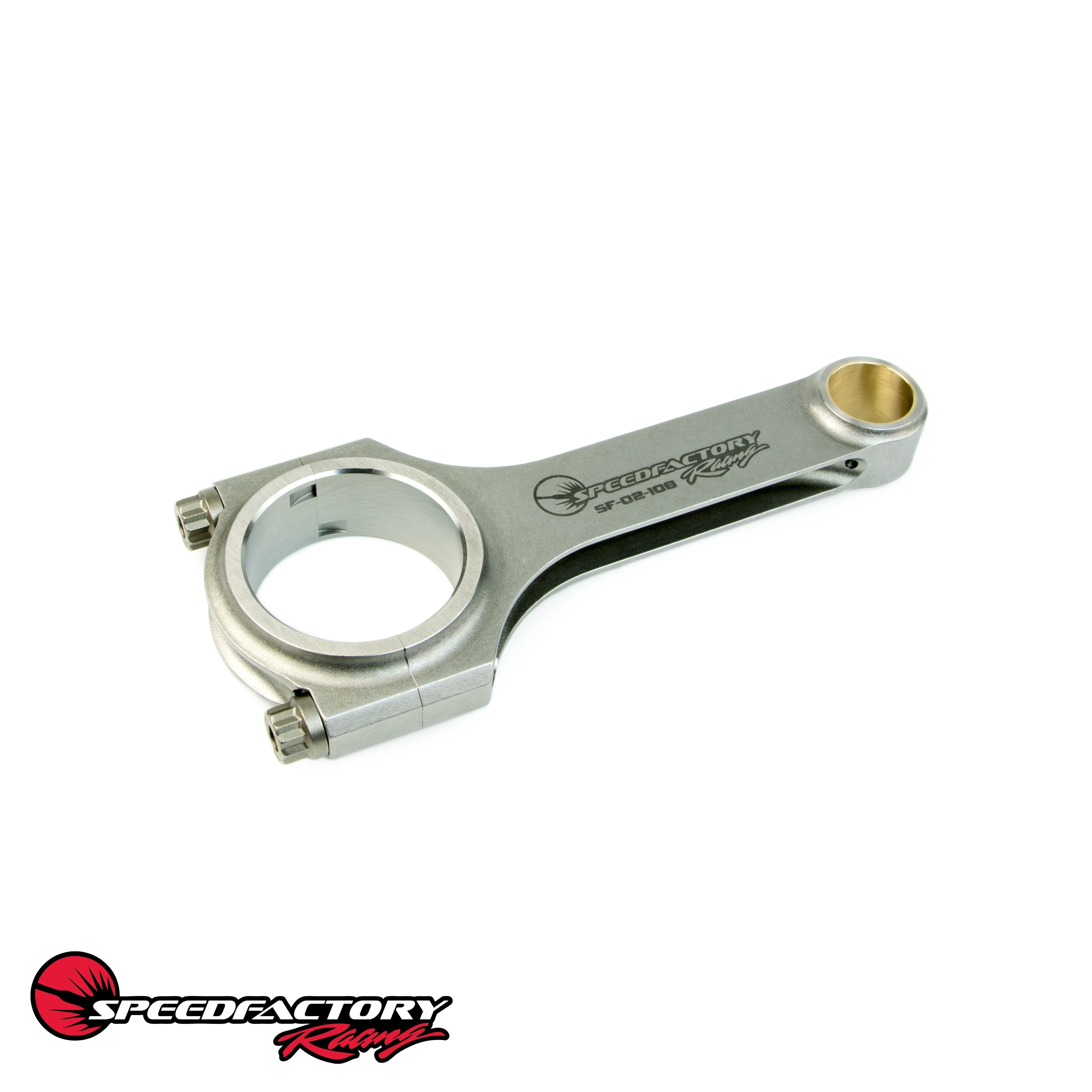SpeedFactory Racing B16 Forged Steel H-Beam Connecting Rods | 1997-2000 Honda Civic Type-R, 1994-1995 Honda Del Sol, and 1999-2000 Honda Civic Si (SF-02-108)