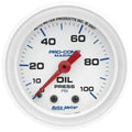 Autometer 2-1/16" 0-100 PSI Oil Pressure Gauge Marine White | Universal (200790)