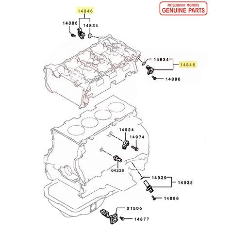 OEM Mitsubishi Cam Position Sensor | 2008-2015 Mitsubishi Evo X (1865A066)