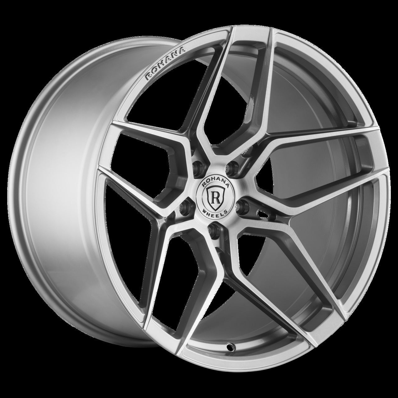 Rohana Wheels RFX11 Titanium Silver w/ Machined Brushed Spoke Faces 22x10.5 | 5x127 (RFX11221055127BT30)