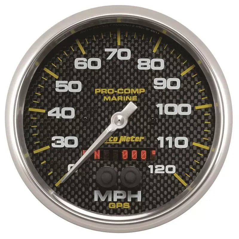 Autometer 5" 0-120 MPH Speedometer Gauge Marine Carbon Fiber | Universal (200646-40)