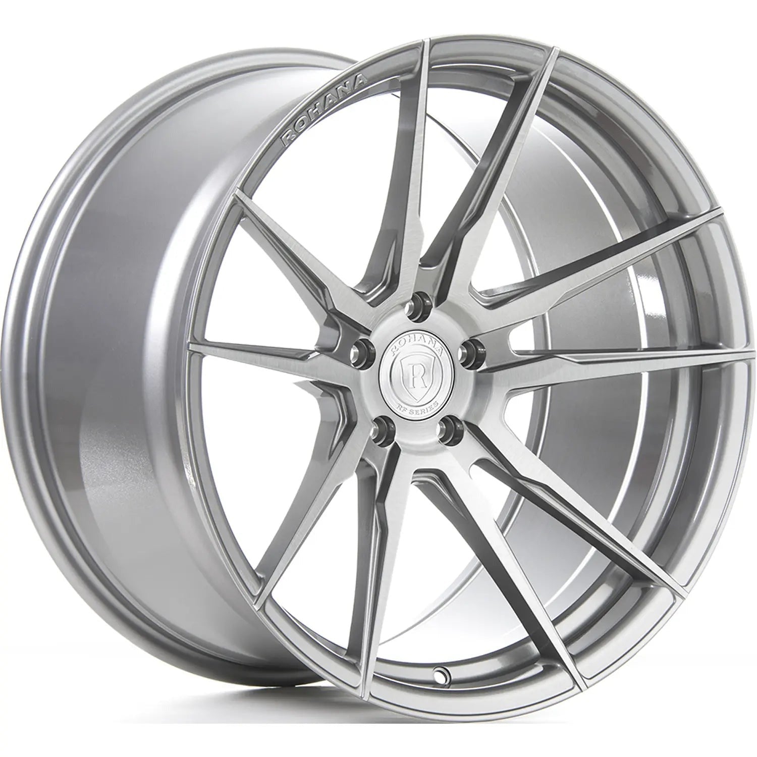 Rohana Wheels RFX2 Silver w/ Brushed Machined Spoke Faces 19x8.5 | 5x130 (RFX219855130BT43)