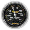 Autometer 2-1/16" 30 IN HG/20 PSI Vacuum/Boost Gauge Marine Carbon Fiber | Universal (200774-40)
