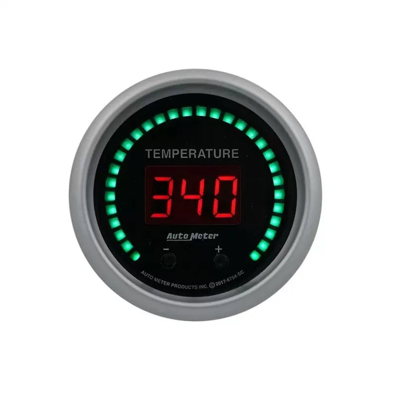 Autometer 2-1/16" Two Channel Selectable Scale oF / oC Digital Fluid Temperature Gauge SPORT-COMP Elite | Universal (6754-SC)