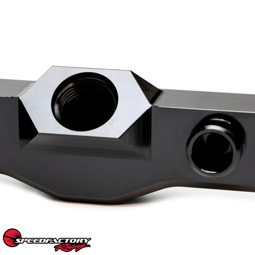 SpeedFactory Racing Billet K-Series 10AN Mega Flow Fuel Rail | 2002-2006 Acura RSX Type-S, 2006-2015 Honda Civic Si, and 2004-2014 Acura TSX (SF-02-802)