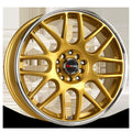 Drag Wheels DR34 Gold w/ Machined Lip 17x7.5 | 5x100/5x114.3 (DR341775054573GD)
