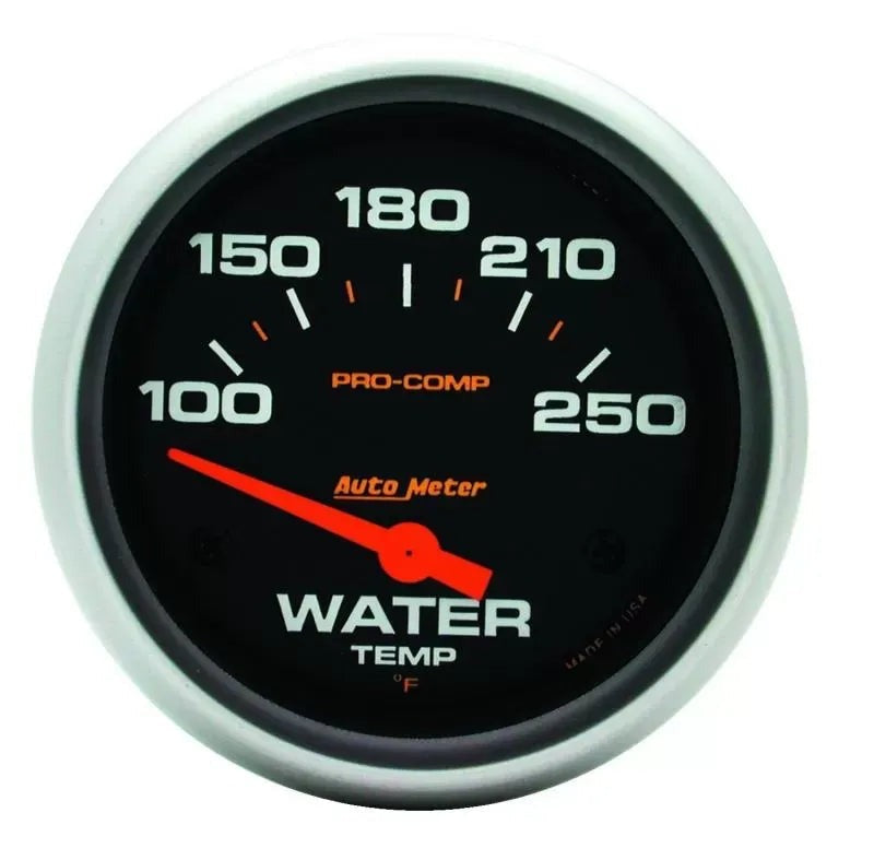 Autometer 2-5/8" 100-250 °F Water Temperature Gauge PRO-COMP | Universal (5437)