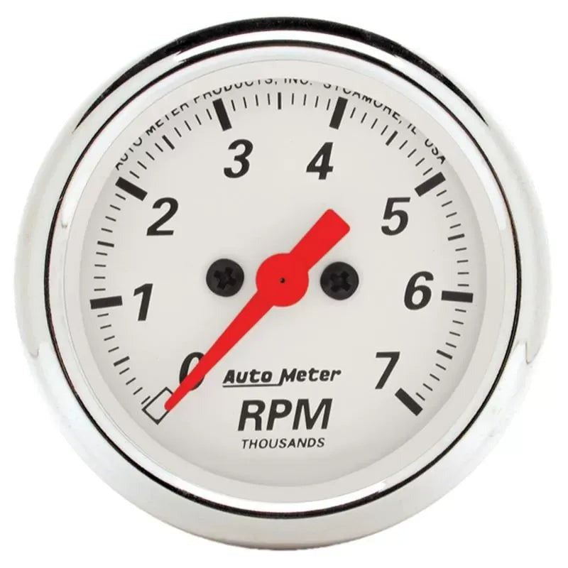 Autometer 2-1/16" 0-7000 RPM Tachometer Gauge Arctic White | Universal (1397)