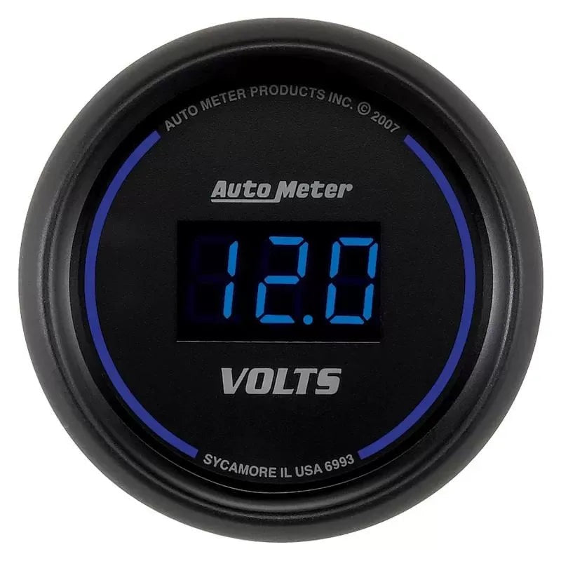 Autometer 2-1/16" 8-18V Digital Voltmeter Gauge Cobalt | Universal (6993)