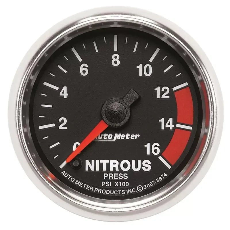 Autometer 2-1/16" 0-1600 PSI Nitrous Pressure Gauge GS | Universal (3874)