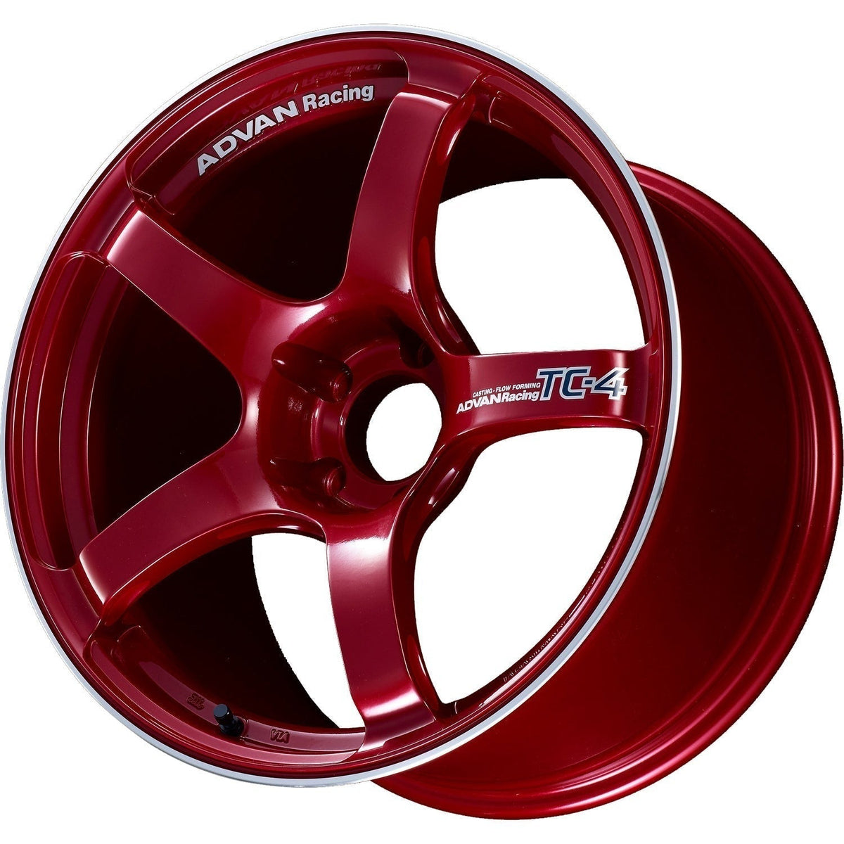 Advan Racing TC4 Candy Red w/ Machined Outer Lip Ring 18x9 | 5x114.3 (YAD8I25ECRR)