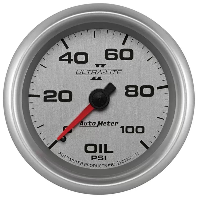 Autometer 2-5/8" 0-100 PSI Oil Pressure Gauge ULTRA-LITE II | Universal (7721)