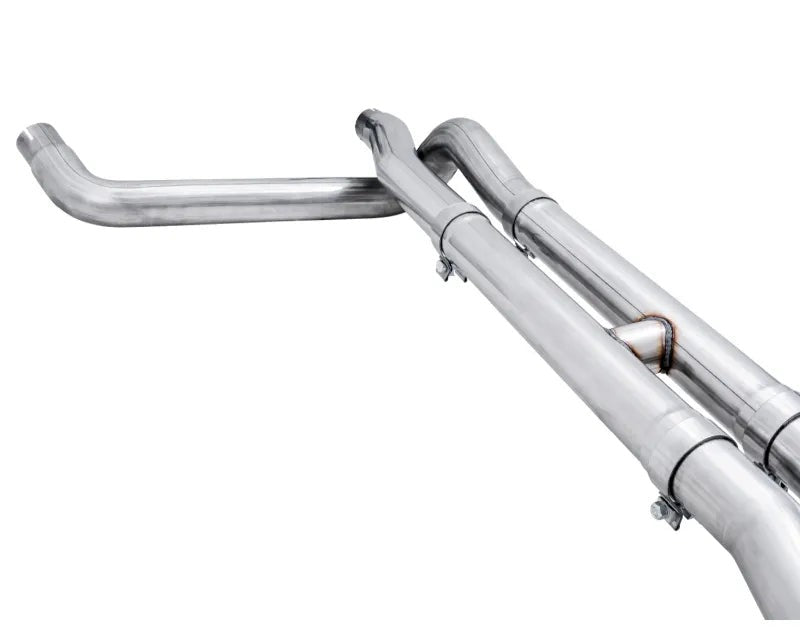 AWE 0FG Catback Split Rear Exit Exhaust for 4th Gen Silverado/Sierra 1500 6.2L (With Bumper Cutouts) - Quad Chrome Silver Tips (3015-42203)