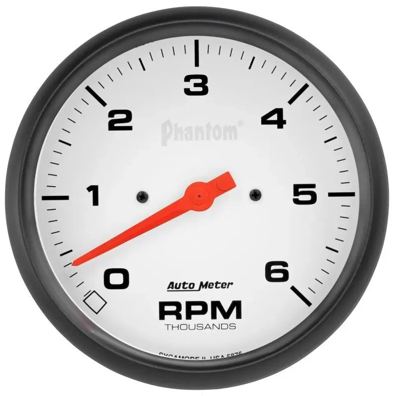 Autometer 5" 0-6000 RPM Tachometer Gauge Phantom | Universal (5876)