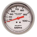 Autometer 3-3/8" 0-100 MPH Mechanical Speedometer Gauge Marine Chrome ULTRA-LITE | Universal (200754-35)