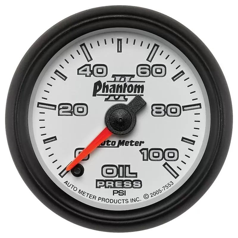 Autometer 2-1/16" 0-100 PSI Oil Pressure Gauge Phantom II | Universal (7553)