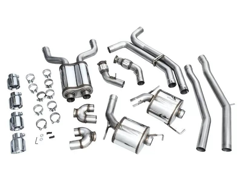 AWE Touring Edition Exhaust for Audi C8 S6/S7 - Chrome Silver Tips (3015-42103)