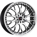 Drag Wheels DR19 Gloss Black Machined Spoke Faces & Lip 17x7.5 | 5x100/5x114.3 (DR191775054573GBM)