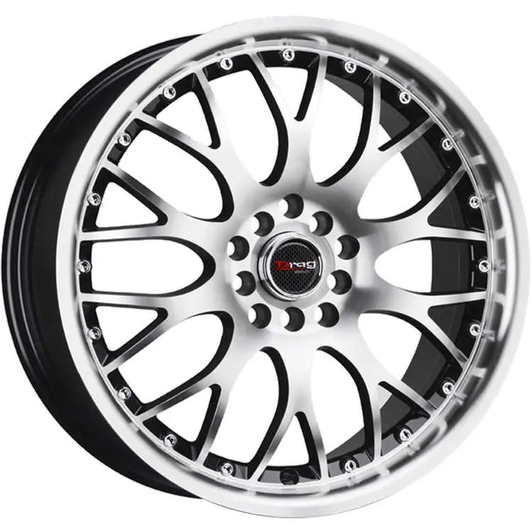 Drag Wheels DR19 Gloss Black Machined Spoke Faces & Lip 17x7.5 | 5x100/5x114.3 (DR191775054573GBM)