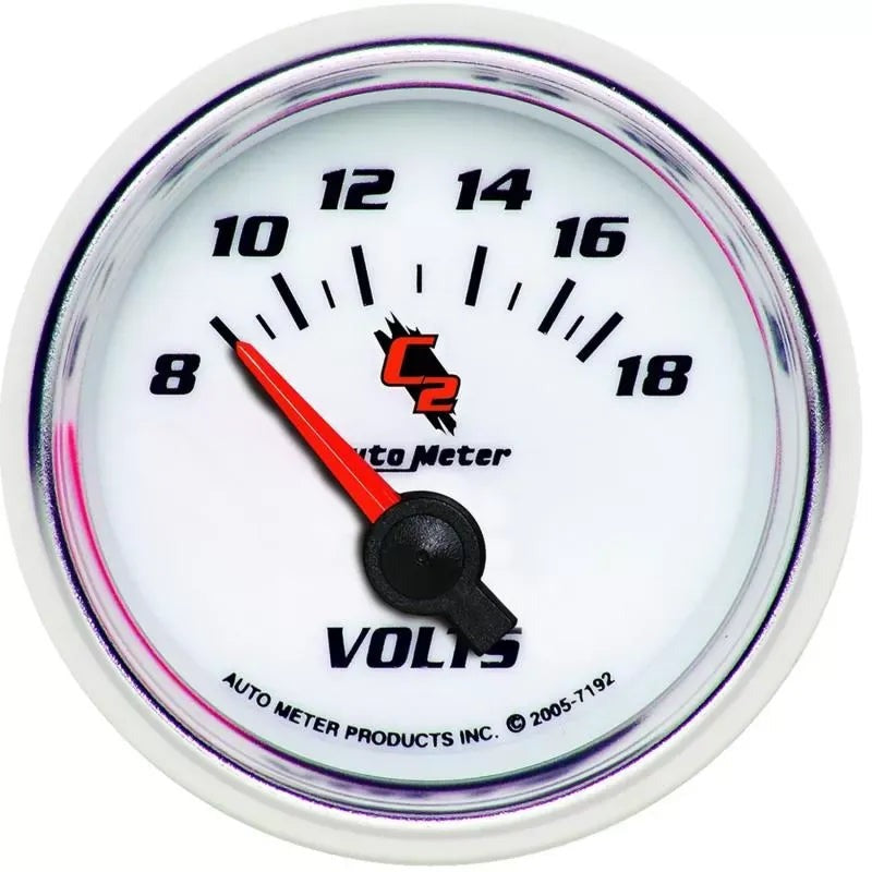 Autometer 2-1/16" 8-18V Voltmeter Gauge C2 | Universal (7192)