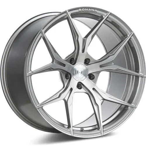 Rohana Wheels RFX5 Silver w/ Brushed Machined Spoke Faces 20x11 | 5x112 (RFX520115112BT30D)