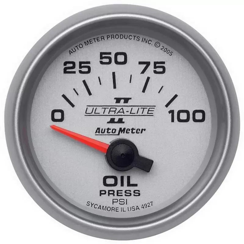 Autometer 2-1/16" 0-100 PSI Oil Pressure Gauge ULTRA-LITE II | Universal (4927)