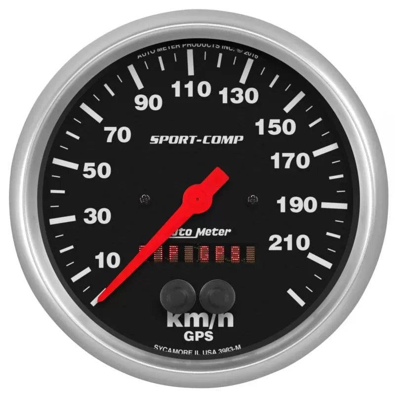 Autometer 5" 225 km/h GPS Speedometer Gauge SPORT-COMP | Universal (3983-M)