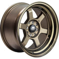 MST Wheels Time Attack Matte Bronze w/ Bronze Machined Lip 16x8 | 5x114.3 (01T-6865-20-BRBL)