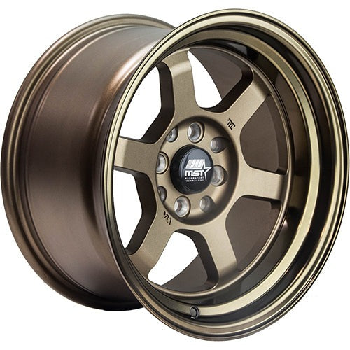 MST Wheels Time Attack Matte Bronze w/ Bronze Machined Lip 16x8 | 5x114.3 (01T-6865-20-BRBL)