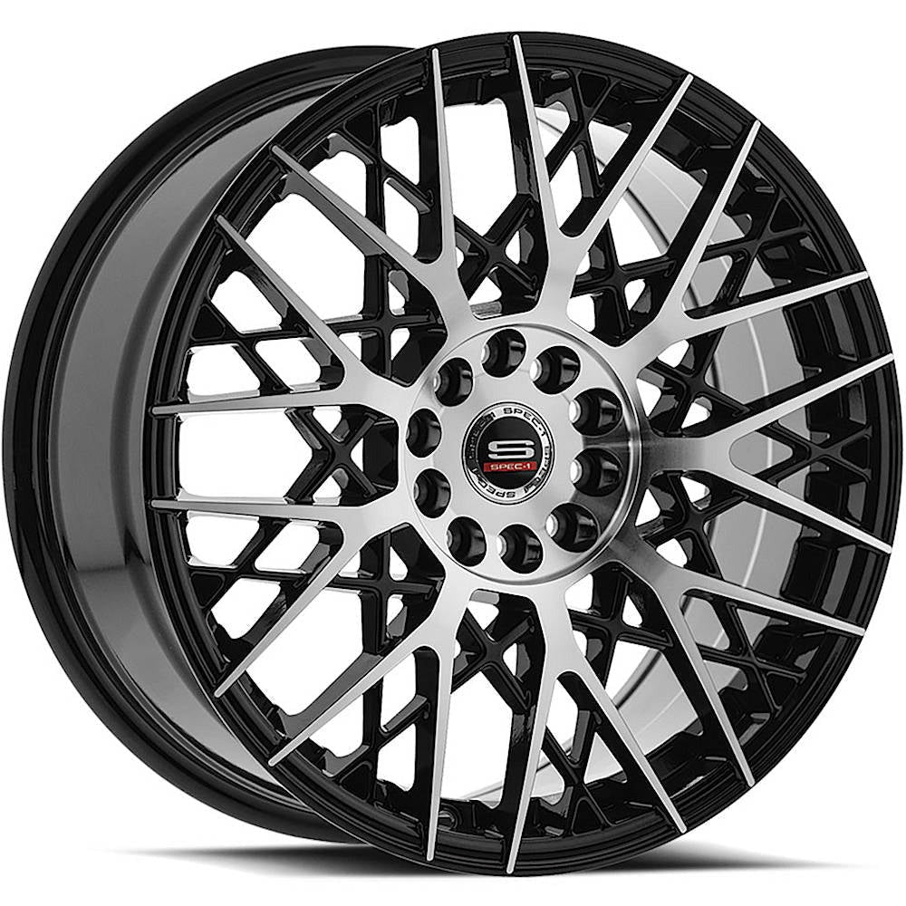 Spec-1 Wheels SP-53 Gloss Black w/ Machined Spoke Faces 17x7.5 | 5x114.3/5x120 (SP-5317753842GBM)