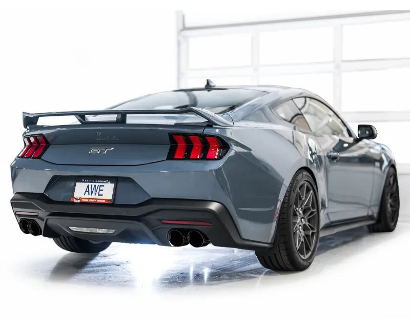 AWE Track Edition Exhaust for S650 Ford Mustang GT Fastback - Quad Diamond Black Tips (3020-43650)