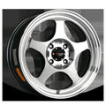 Drag Wheels DR23 Gunmetal Gray w/ Machined Faces & Lip 15x6.5 | 4x100 (DR231565044073GMM)