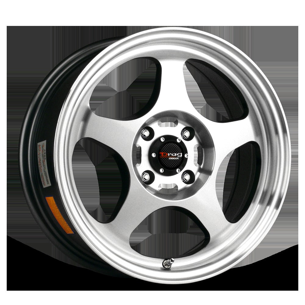 Drag Wheels DR23 Gunmetal Gray w/ Machined Faces & Lip 15x6.5 | 4x100 (DR231565044073GMM)