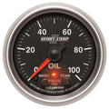 Autometer 2-1/16" 0-100 PSI Oil Pressure Gauge SPORT-COMP II | Universal (3652)